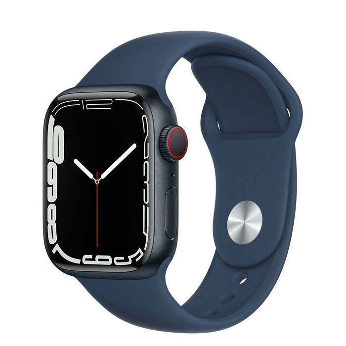 Apple watch series 7 - gps + cellular 41mm - Midnight Aluminum Case with Sport Band - Abyss - Blue