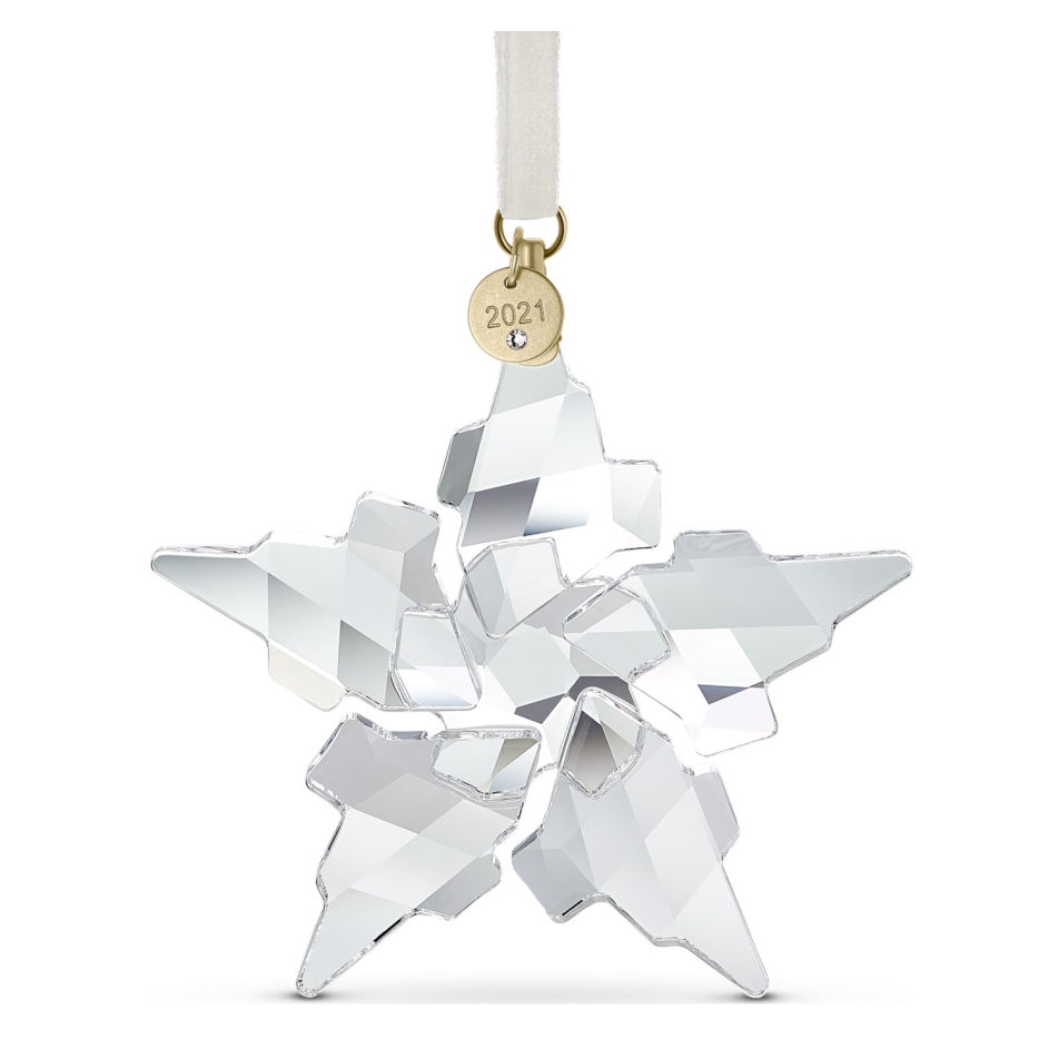 SWAROVSKI Christmas Ornament, 2021 Annual Edition, Large, Clear Crystal